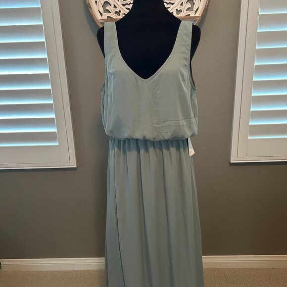 NWT Show Me Your Mumu Kendall Maxi Dress Soft Charcoal Crisp SZXL Special Event - Picture 1 of 7